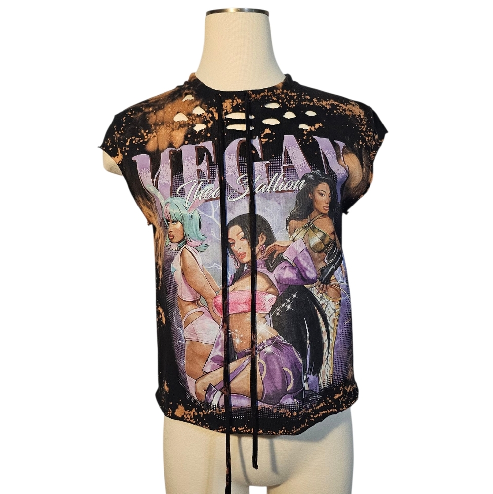 Sleeveless Cropped Upcycled Creation Made By Michikokoko